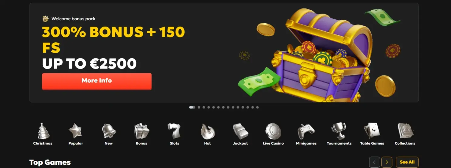 Megarich Casino välkomstbonus